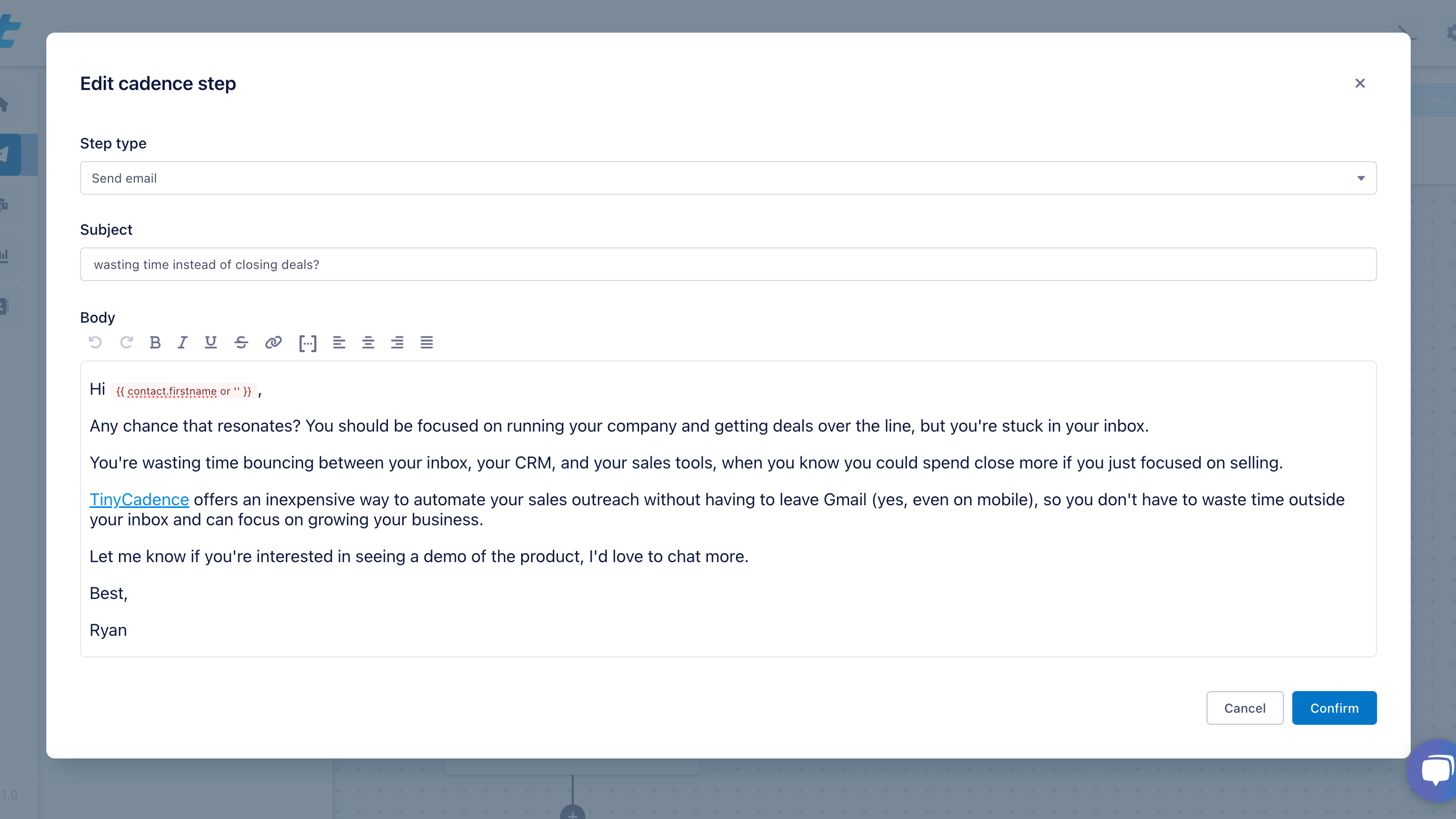 Personalize email sends